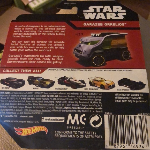 Hot Wheels Star Wars Rebels - Garazeb Orrelios Vehicle - New and Sealed! - Picture 2 of 6